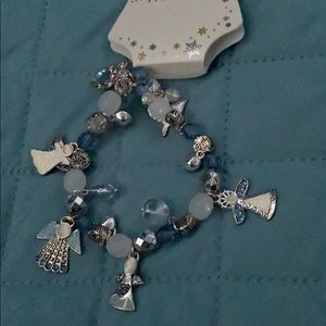 Angel bracelet silver baby blue 50% off